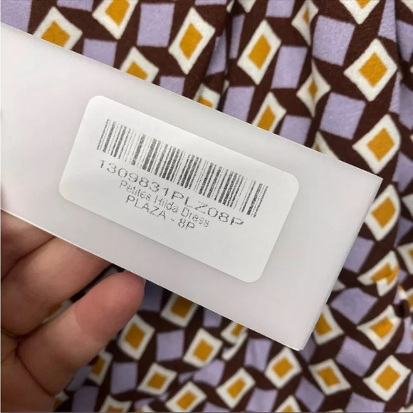 NWT Reformation Hilda Plaza Dress MIDI Square Neck Purple 8 Petite Wrap Slit - Picture 5 of 9